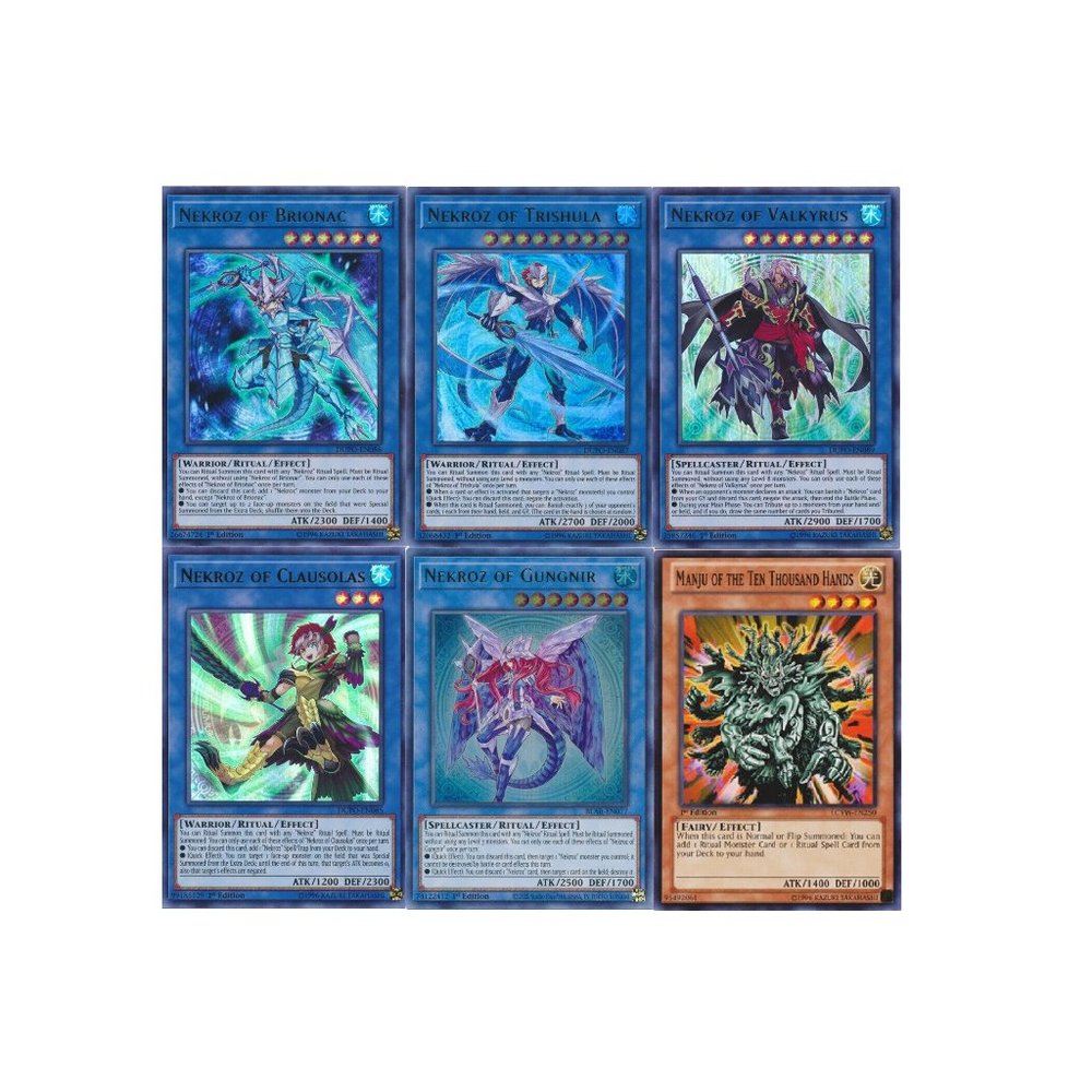 Yugioh Nekroz Budget Deck - Brionac Valkyrus - Manju - Trishula - 55 Cards